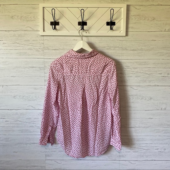 beachlunchlounge Button Down Poppy Shirt Red Sz Small - Picture 7 of 10